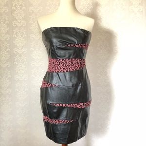 Faux Leather Dress